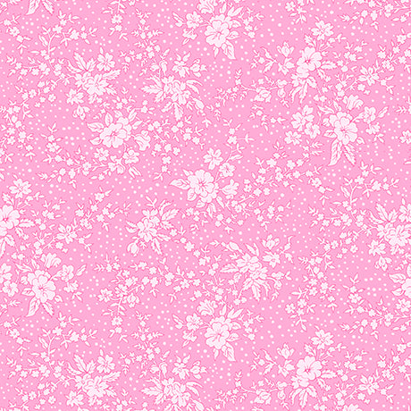 QT Fabrics | Floral Flirtation | Vintage Chic Floral | Pink