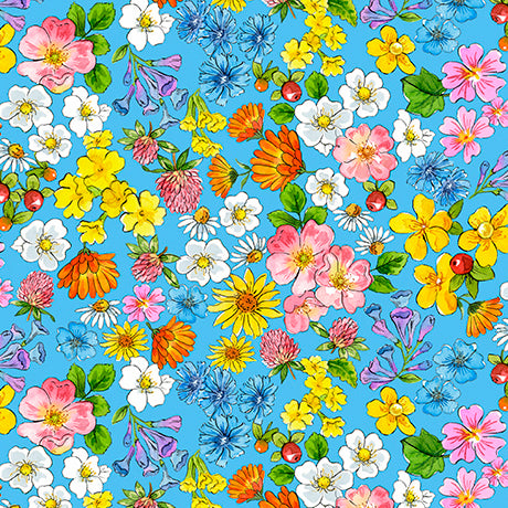 QT Fabrics | Healing Garden | Tossed Flower Heads