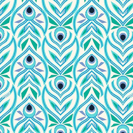 Ink & Arrow | Wild Beauty | Tribal Floral | Light Cream/Turquoise