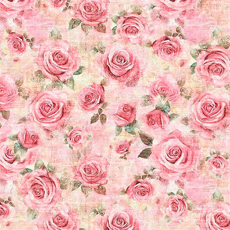 QT Fabrics | Sew Shabby Chic | Roses | Pink | Dan Morris