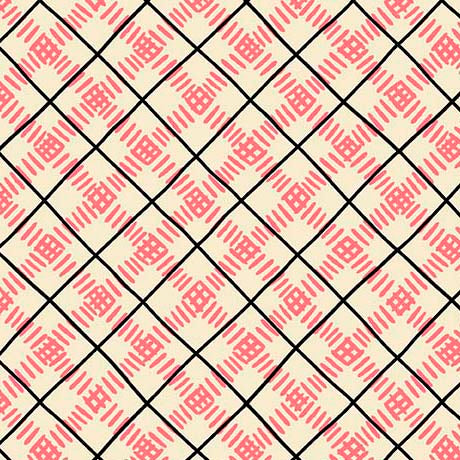 QT Fabrics | Blooms of Joy | Diagonal Plaid | Cream | Cynthia Frenette