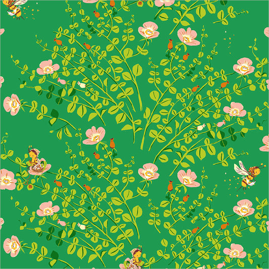 Nanny Bee Jade from Heather Ross Favorites by Windham Fabrics