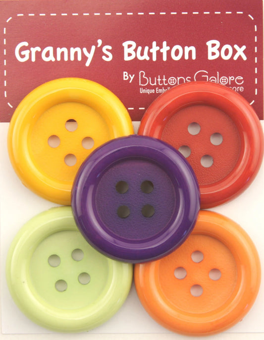 Grannys Button Box Buttons Chunky Autumnal 1-5 |8in
# GBX306