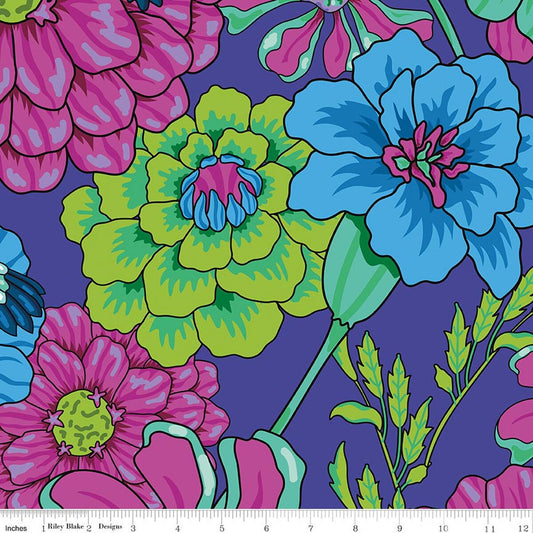 Botanic Blast Carnations | Purple | 3 Yard X 108” Package | Wide Back