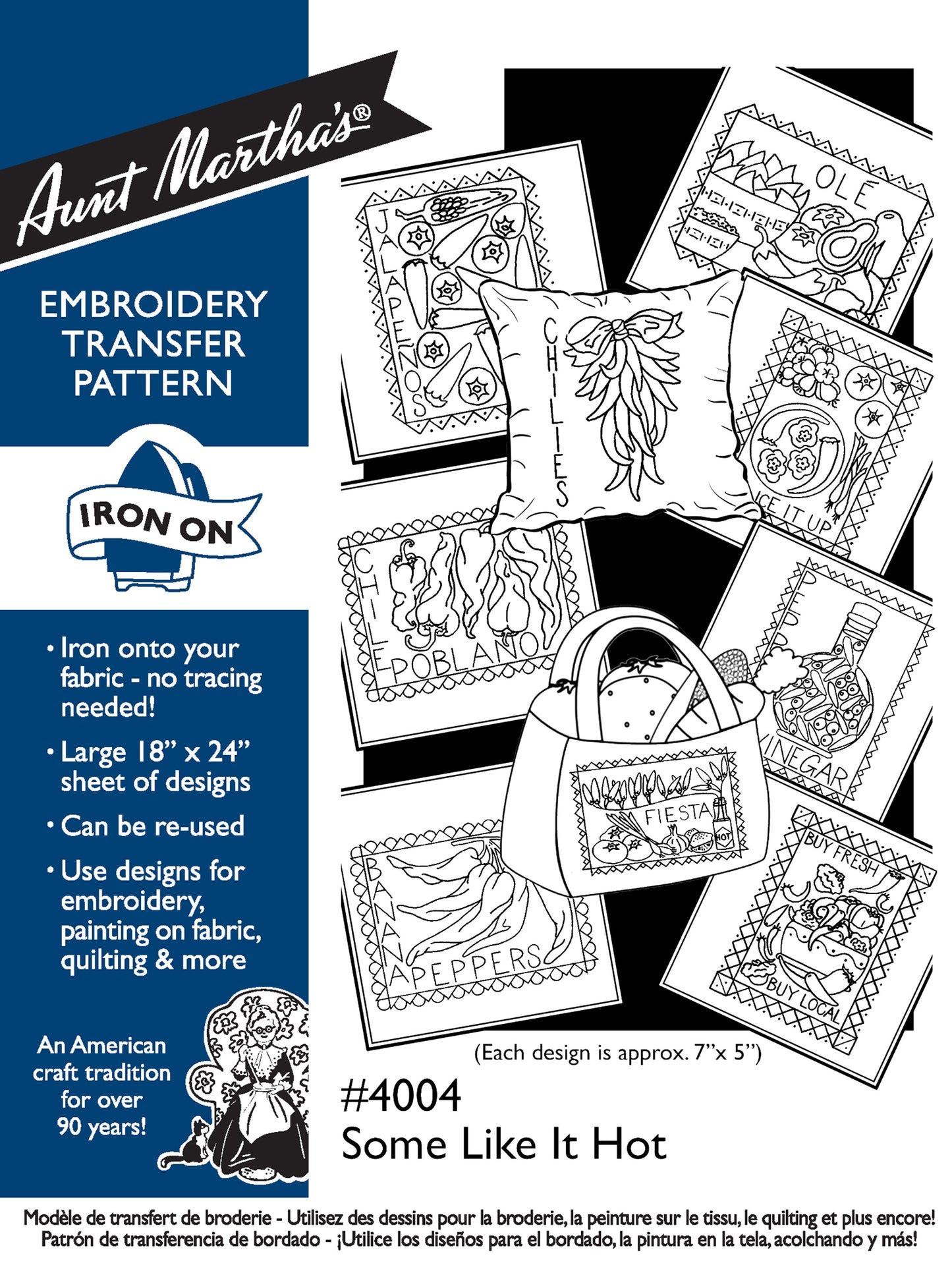 Aunt Martha’s | Embroidery Transfer Pattern | #4007 | Some Like It Hot