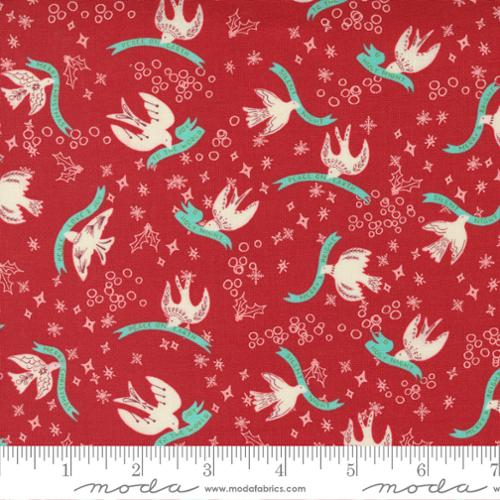 Moda | Cheer and Merriment | Good Tidings Novelty Birds | Cranberry