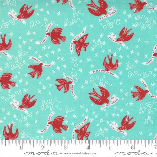 Moda | Cheer and Merriment | Good Tidings Novelty Birds | Aqua