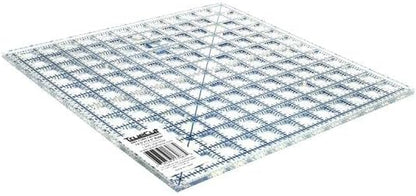TrueCut | TrueCut Square 12.5" x 12.5" Quilting Ruler with Track and Guide for Straight Cut