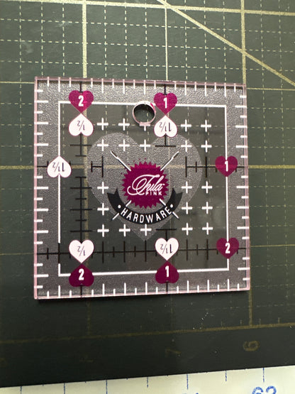 Tula Pink 2.5in x 2.5in Non Slip Heart Ruler