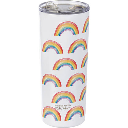 Rainbow Pattern Coffee Tumbler