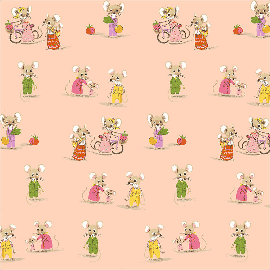 Country Mouse / City Mouse Blush from Heather Ross Favorites by Windham Fabrics