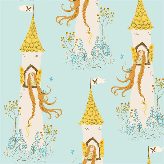 Rapunzel Aqua from Heather Ross Favorites by Windham Fabrics