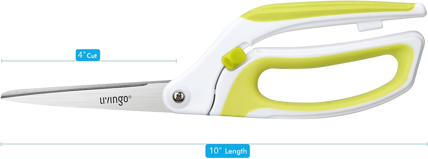 Livingo | Spring-Loaded Tailor Scissors | 10 Inch