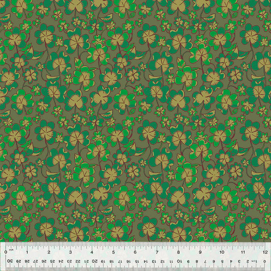 Windham Fabrics | Forestburgh | Clover | Olive | Heather Ross
