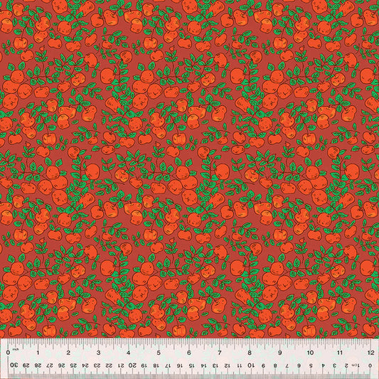 Windham Fabrics | Forestburgh | Apples | Warm Red | Heather Ross