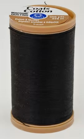 Coats Cotton Machine Quilting Thread 350 yds Black # S9750900