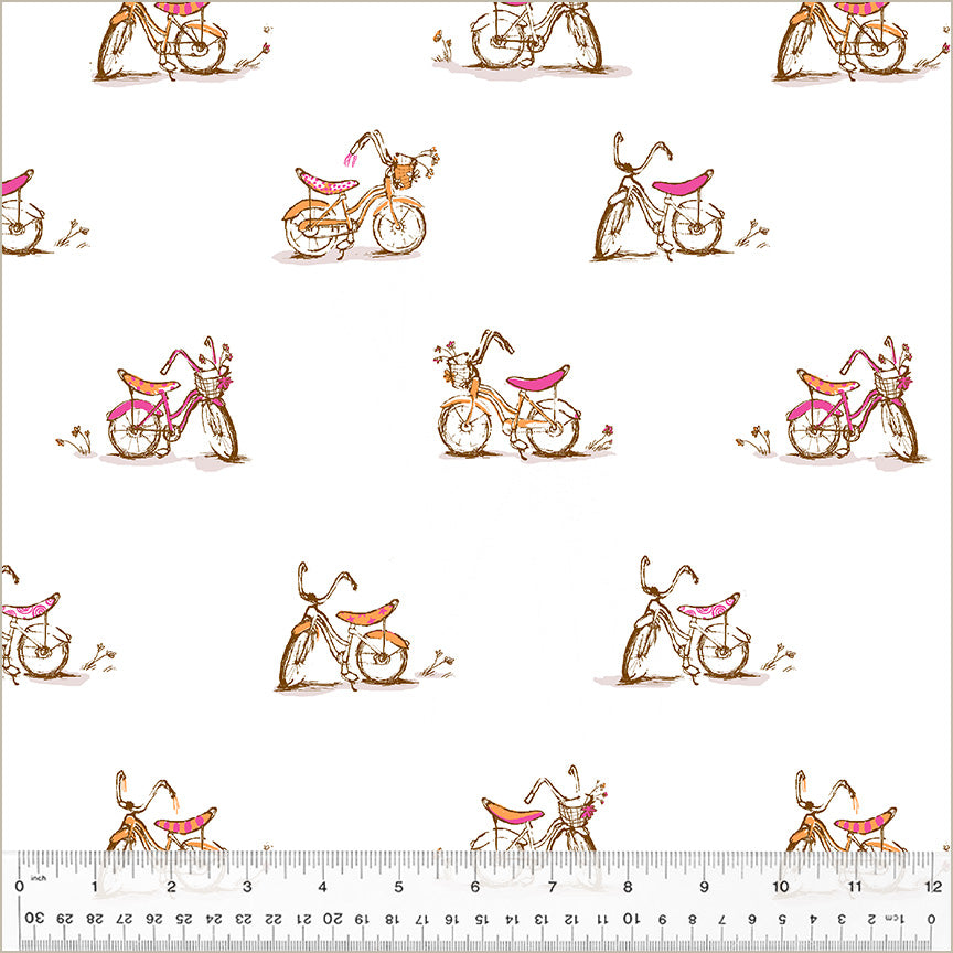 Dream Bike White from Heather Ross Favorites by Windham Fabrics