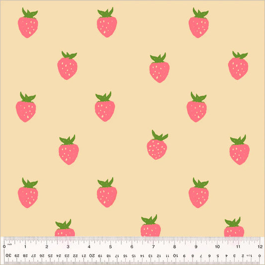 Windham Fabrics | Meadows | Berry | Ecru | 108" Wideback | Heather Ross