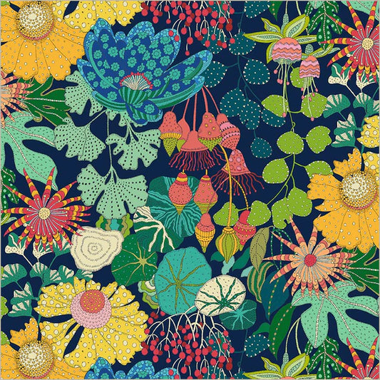 Windham Fabrics | Sally Kelly | Sunshine | Peony Park | Indigo