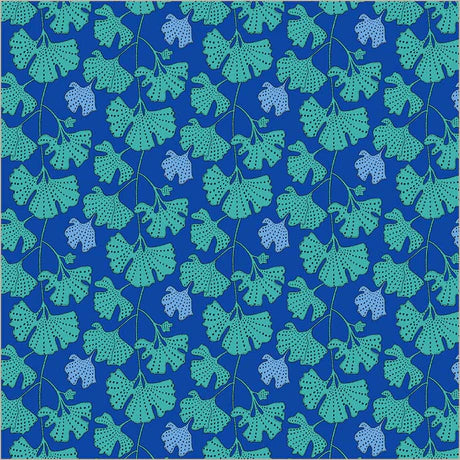 Windham Fabrics | Sally Kelly | Sunshine | Gingko | Cerulean