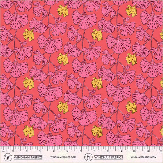Windham Fabrics | Sallly Kelly | Sunshine | Ginkgo | Guava