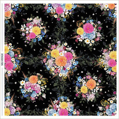 Windham Fabrics | Midnight Blooms | Whistler Studios | Whimsical Garden | Black