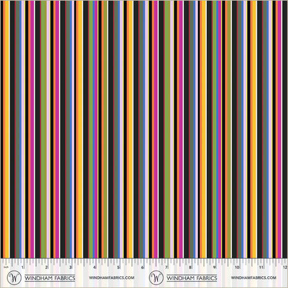 Windham Fabrics | Midnight Blooms | Whistler Studios | Striae | Multi