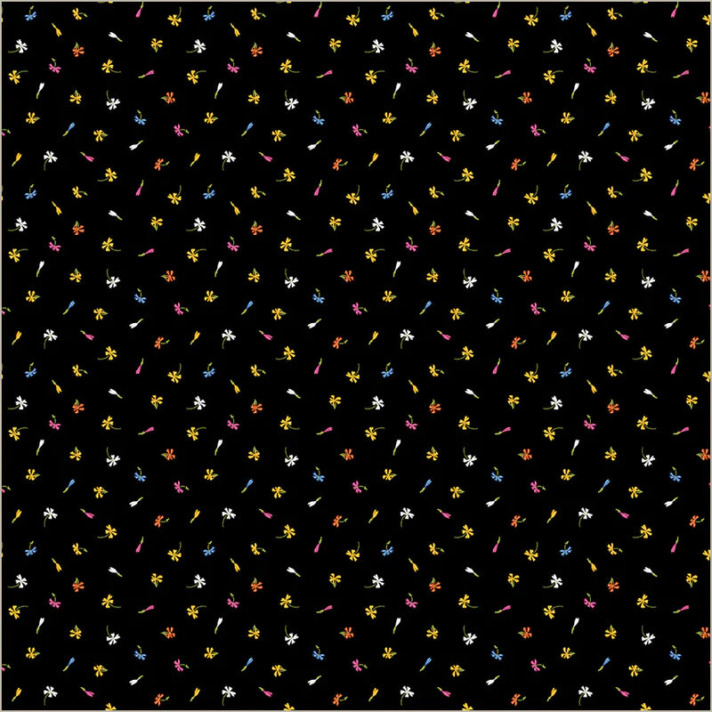 Windham Fabrics | Midnight Blooms | Whistler Studios | Floret | Black