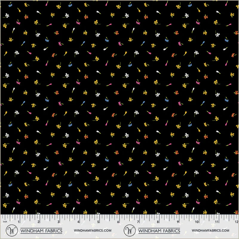 Windham Fabrics | Midnight Blooms | Whistler Studios | Floret | Black