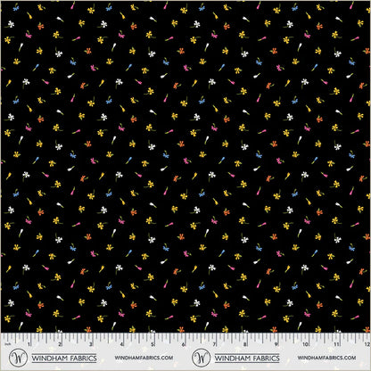 Windham Fabrics | Midnight Blooms | Whistler Studios | Floret | Black