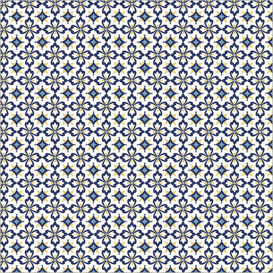 Windham Fabrics | Jennifer Moore | Villa Sol | Flower Tiles | White
