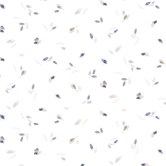 P&B Textiles | Meadow at Dusk | 5536-W | Tossed Petals White