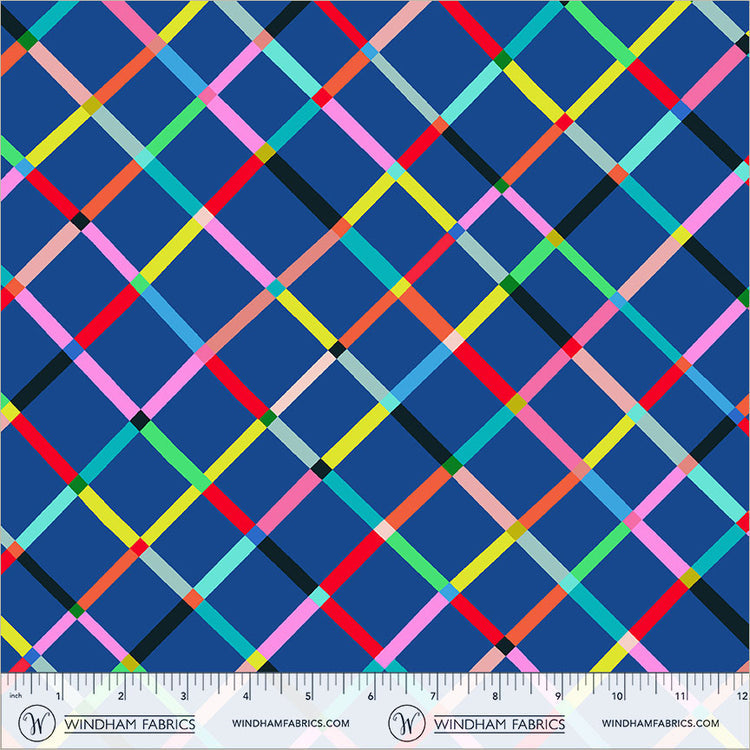 Windham Fabrics | Happy Place | Crossing | Majorelle Blue | 55375D-10 | Annabel Wrigley