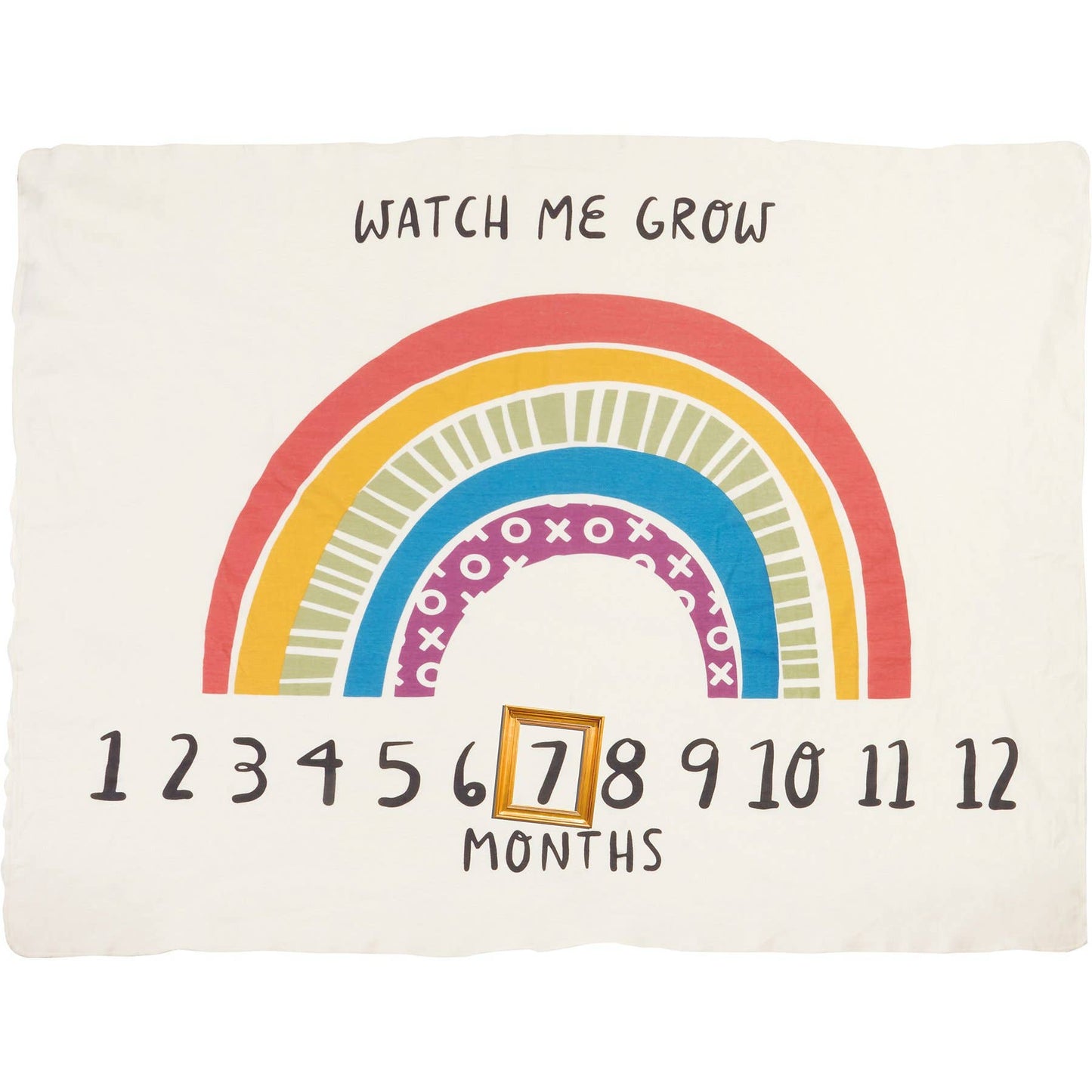 Watch Me Grow Rainbow Milestone Blanket