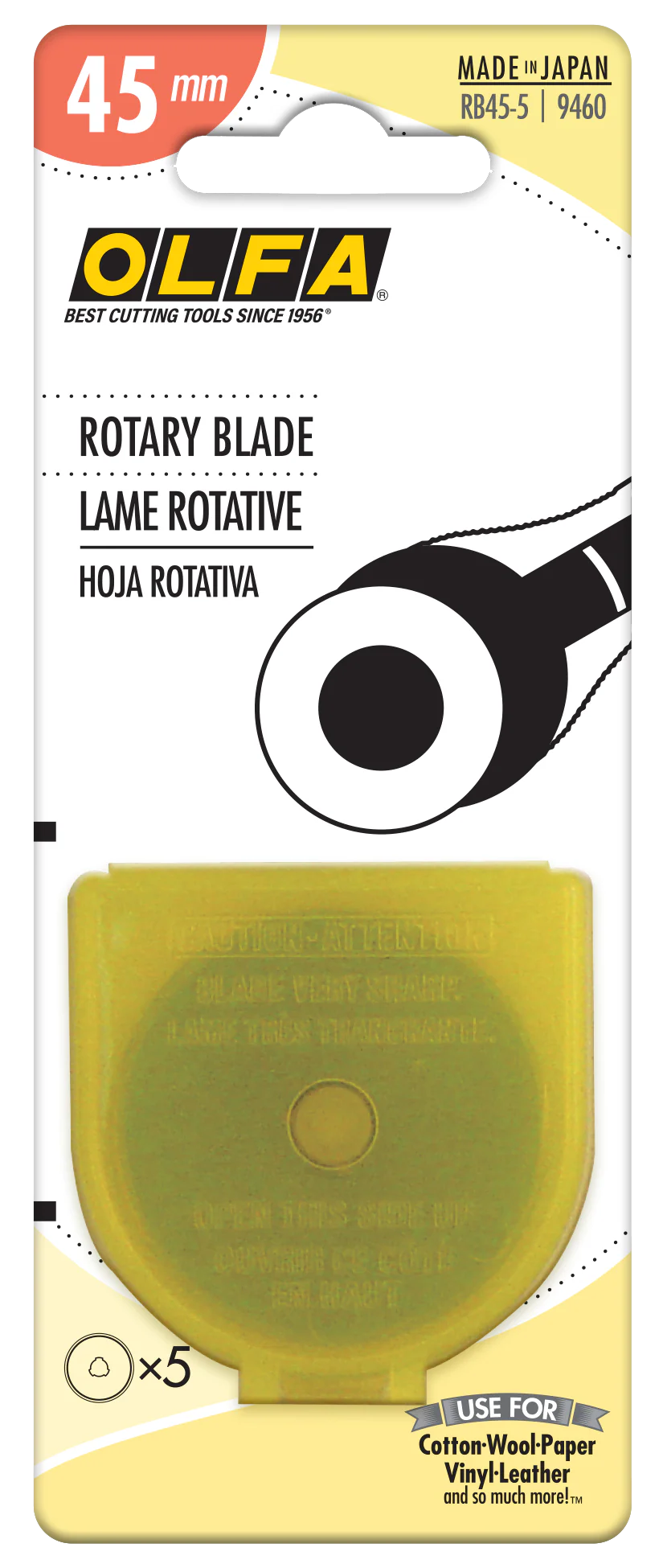 Olfa | 45mm Rotary Blade Replacement | Available in 1, 2, 5, and 10 Pack