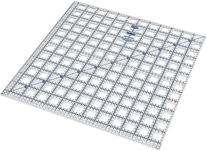 TrueCut | TrueCut Square 12.5" x 12.5" Quilting Ruler with Track and Guide for Straight Cut