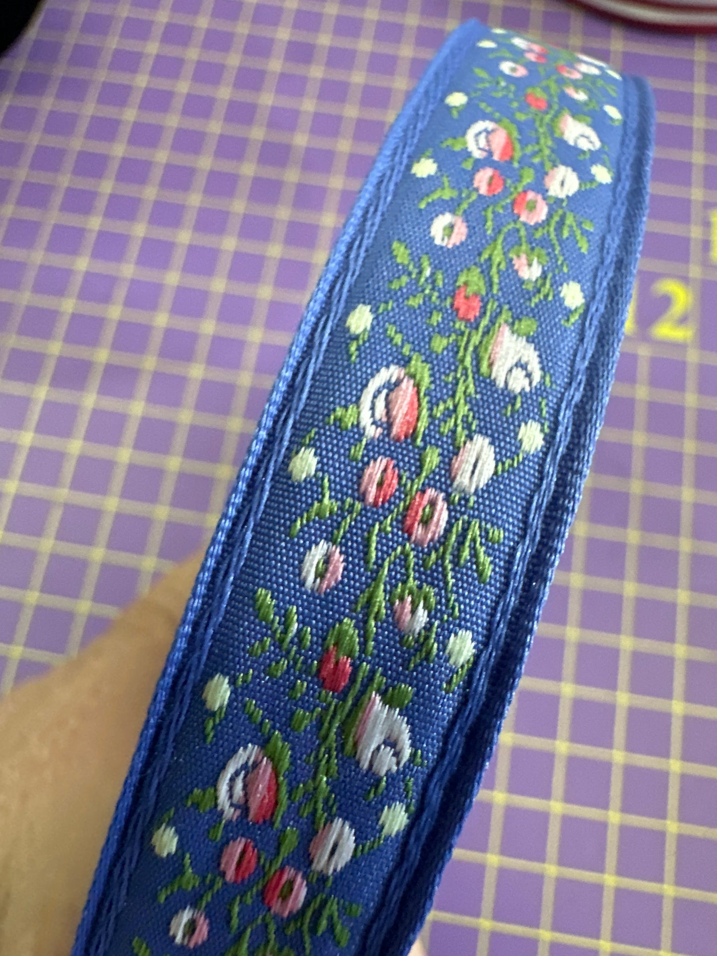 Ribbon | Little Floral - Periwinkle | 3/4" | Sold by the Yard