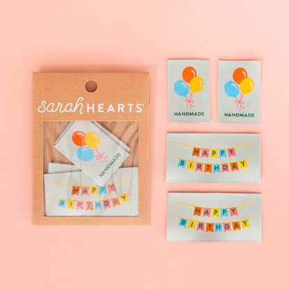 Birthday Multipack Sewing Labels - Clothing + Quilt Tags