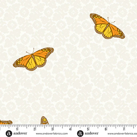 Andover | Alison Glass | Sun Print 2024 | Butterflies | Pearl