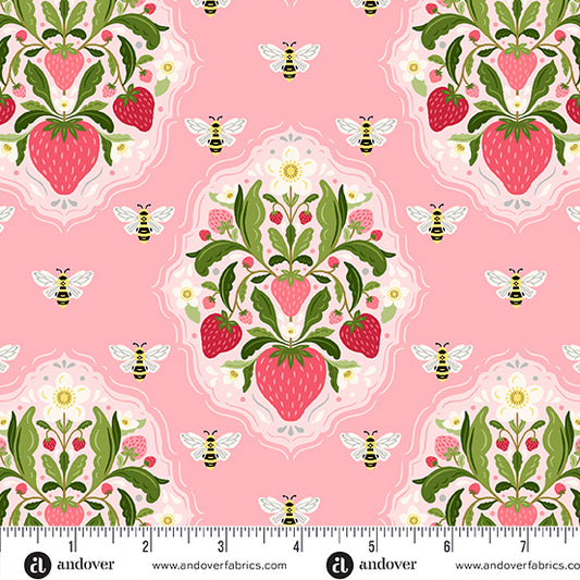 Andover | Strawberry Honey | A-1154-E | Pink Medallion