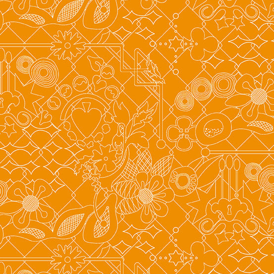 Andover | Sun Print 2022 - 10th Anniversary Collection | Overgrown | School Bus | A-8482-O1