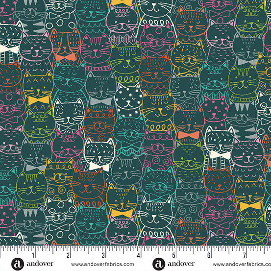 Makower UK | Whiskers | Pattern 009 | Color T