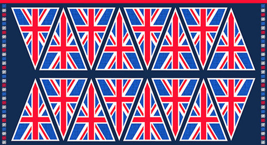 Makower UK | London Revival | UK Union Jack | Blue
