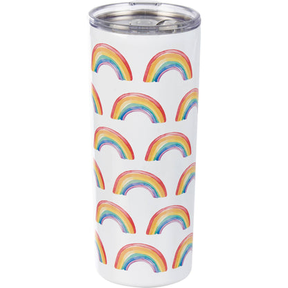 Rainbow Pattern Coffee Tumbler