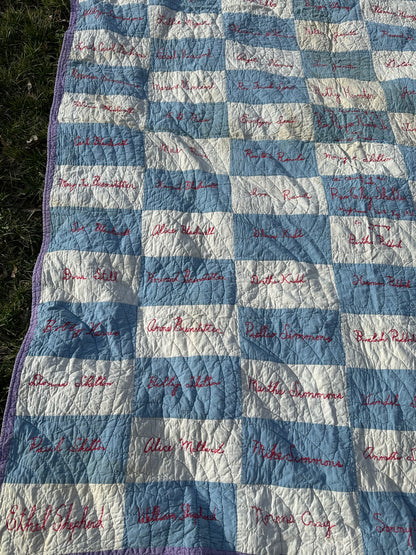 Quilt | Vintage (circa 1951) Signature Qullt | Curated Collection