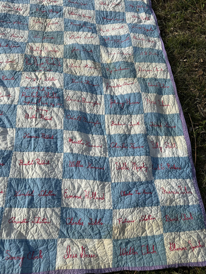 Quilt | Vintage (circa 1951) Signature Qullt | Curated Collection