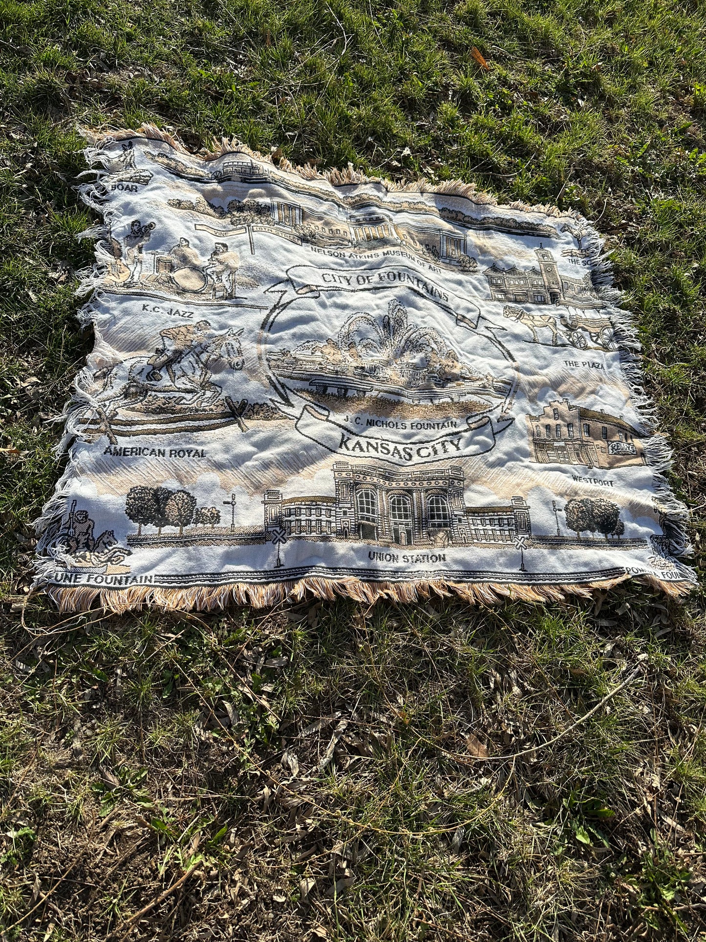 Throw | City of Fountains Kansas City | Vintage | Curated Collection