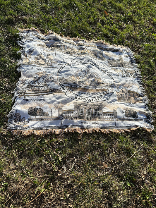 Throw | City of Fountains Kansas City | Vintage | Curated Collection