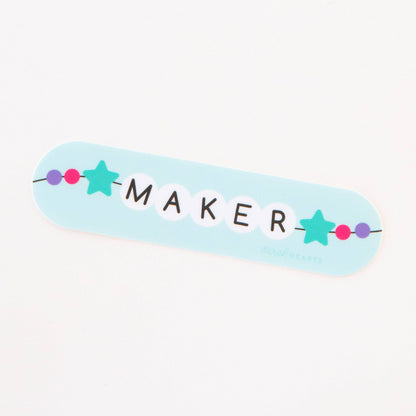 Maker Friendship Bracelet Sticker - Vinyl Waterproof Sticker