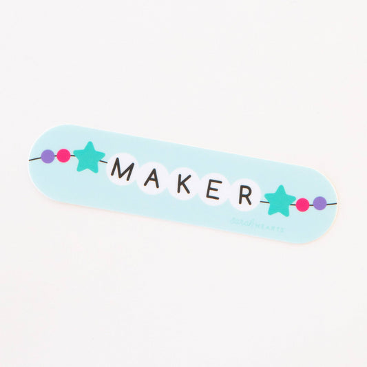 Maker Friendship Bracelet Sticker - Vinyl Waterproof Sticker